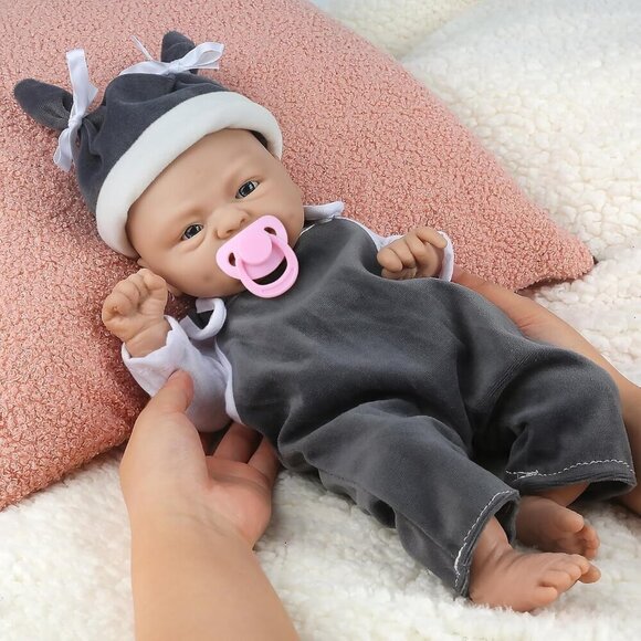 🆕 Brand New - 12-Inch Realistic Newborn Boy Full Silicone Body Reborn Baby Doll
